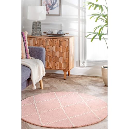  NuLOOM Hand Tufted Wool Dotted Diamond Trellis Area Rug