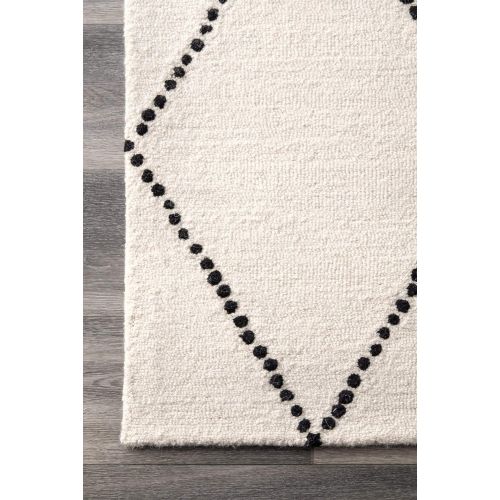  NuLOOM Hand Tufted Wool Dotted Diamond Trellis Area Rug