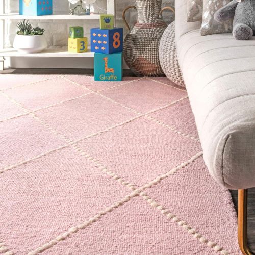  NuLOOM Hand Tufted Wool Dotted Diamond Trellis Area Rug