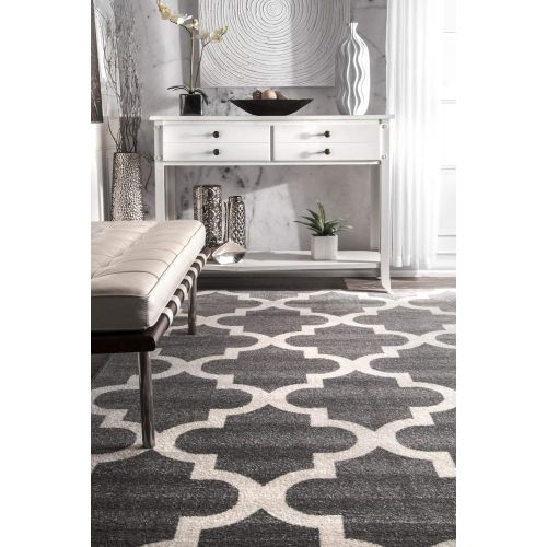  NuLOOM nuLOOM RZPL02A Meeker Trellis Rug, 6 7 x 9, Grey