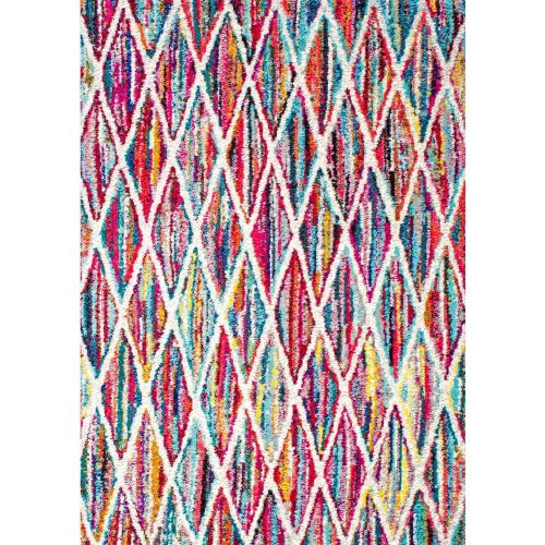  NuLOOM Geometric Soft Rainbow Striped Abstract Trellis Area Rug