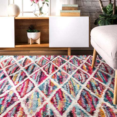  NuLOOM Geometric Soft Rainbow Striped Abstract Trellis Area Rug