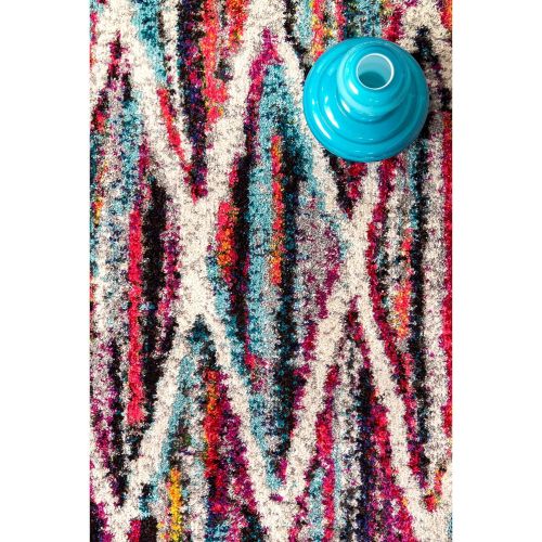  NuLOOM Geometric Soft Rainbow Striped Abstract Trellis Area Rug