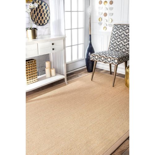  NuLOOM nuLOOM Natura Collection 100-Percent Sisal Area Rug, 6-Feet by 9-Feet, Solid, Brown