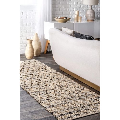  NuLOOM nuLOOM GRNT01A Amelia Jute Lattice Area Rug, 7 6 x 9 6, Natural