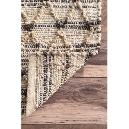  NuLOOM nuLOOM GRNT01A Amelia Jute Lattice Area Rug, 7 6 x 9 6, Natural