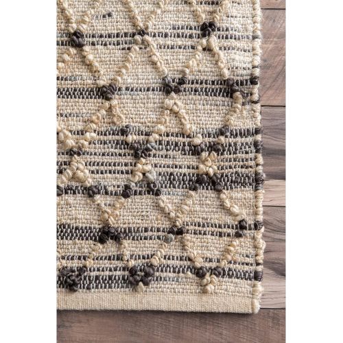  NuLOOM nuLOOM GRNT01A Amelia Jute Lattice Area Rug, 7 6 x 9 6, Natural