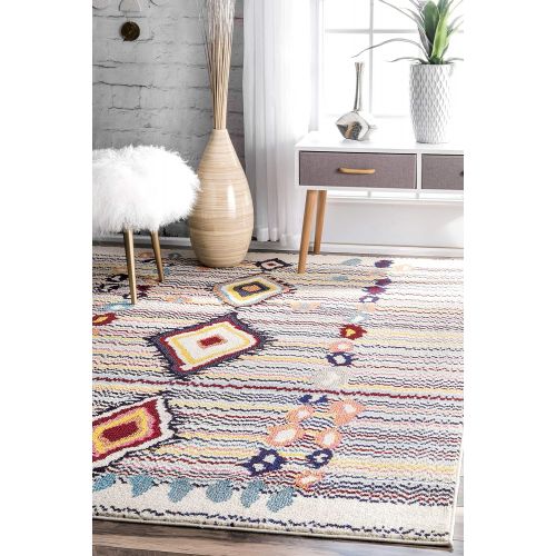  NuLOOM nuLOOM KKCB13A Moroccan Motley Rug, 4 x 6, Multicolor