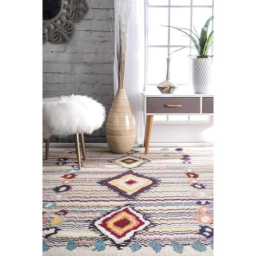  NuLOOM nuLOOM KKCB13A Moroccan Motley Rug, 4 x 6, Multicolor