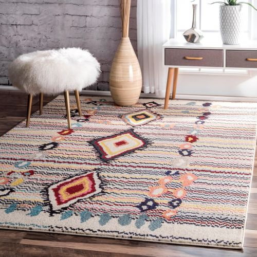  NuLOOM nuLOOM KKCB13A Moroccan Motley Rug, 4 x 6, Multicolor