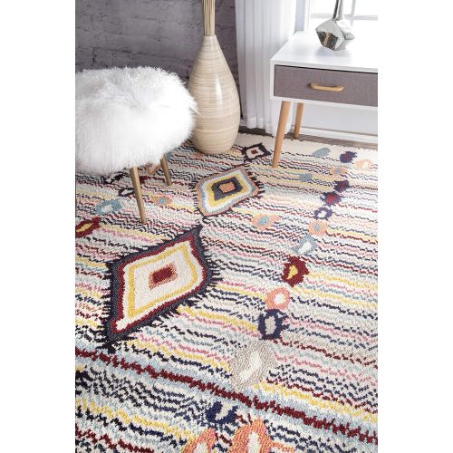  NuLOOM nuLOOM KKCB13A Moroccan Motley Rug, 4 x 6, Multicolor