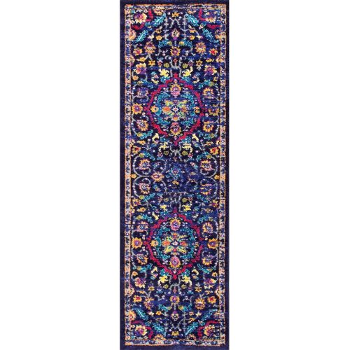  NuLOOM nuLOOM ECCR13A Traditional Vintage Medallion Ornate Runner Area Rugs, 2 5 x 8, Multicolored