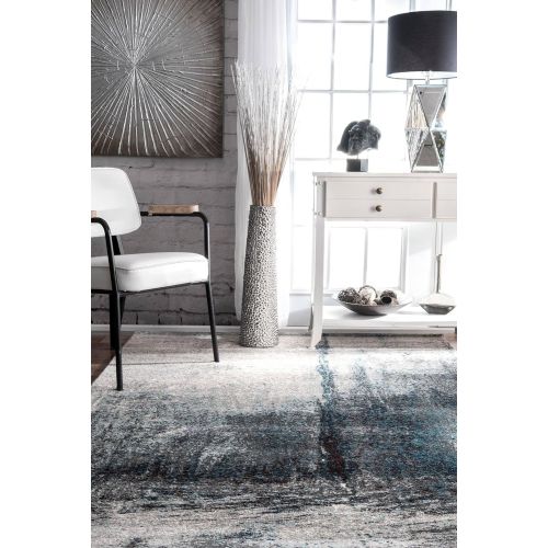  NuLOOM nuLOOM ECCR21A Noreen Abstract Rug, 9 x 12, Grey