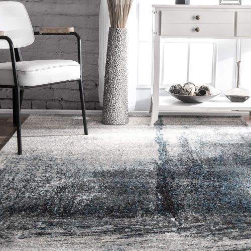  NuLOOM nuLOOM ECCR21A Noreen Abstract Rug, 9 x 12, Grey