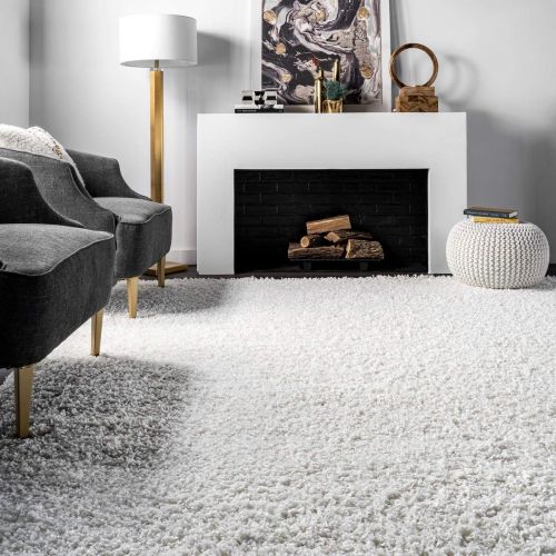  NuLOOM nuLOOM Contemporary Marleen Solid Shag Area Rug, Grey, 5 3 x 7 6