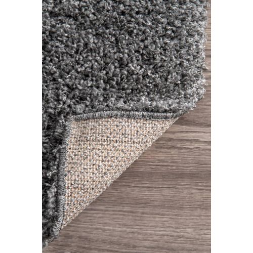  NuLOOM nuLOOM Contemporary Marleen Solid Shag Area Rug, Grey, 5 3 x 7 6