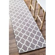 NuLOOM nuLOOM BIBL05A Memory Foam Trellis Gustav Rug, 3 x 6, Grey