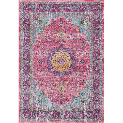  NuLOOM nuLOOM Vintage Persian Verona Area Rug, 4 x 6, Pink