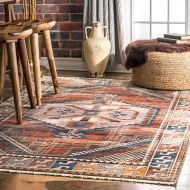 NuLOOM nuLOOM Vintage Medallion Stella Area Rug, 8 x 10, Rust