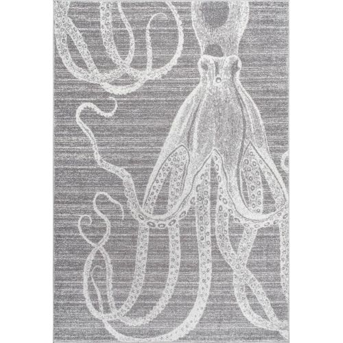  NuLOOM nuLOOM BDTP05B Thomas Paul Octopus Rug, 7 6 x 9 6, Silver