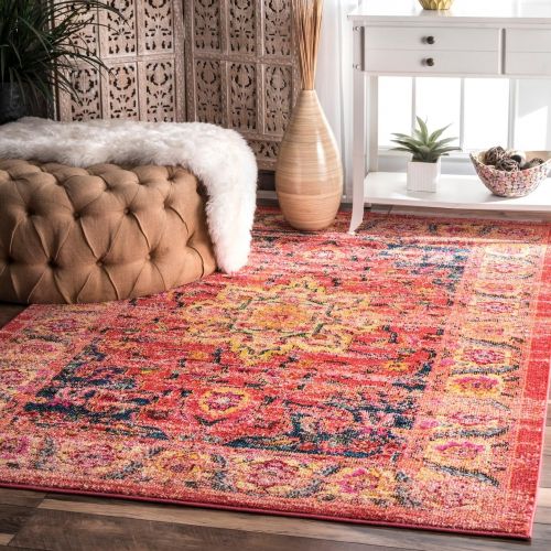  NuLOOM nuLOOM Persian Medallion Rozella Rug, 4 x 6, Orange