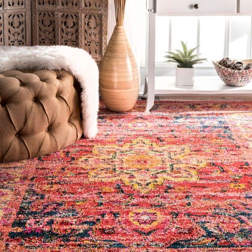  NuLOOM nuLOOM Persian Medallion Rozella Rug, 4 x 6, Orange