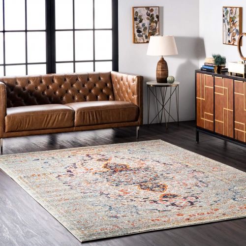  NuLOOM nuLOOM KKCB23A Grey Distressed Persian Sarita Area Rug, 5.3 x 7.7, Grey