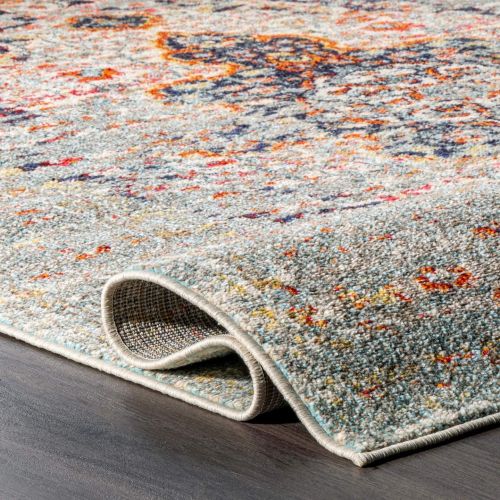  NuLOOM nuLOOM KKCB23A Grey Distressed Persian Sarita Area Rug, 5.3 x 7.7, Grey