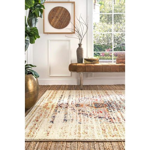  NuLOOM nuLOOM KKCB23A Grey Distressed Persian Sarita Area Rug, 5.3 x 7.7, Grey