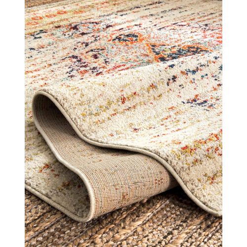  NuLOOM nuLOOM KKCB23A Grey Distressed Persian Sarita Area Rug, 5.3 x 7.7, Grey