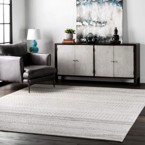  NuLOOM nuLOOM RZBD65A Nova Stripes Rug, 8 x 10, Dark Grey