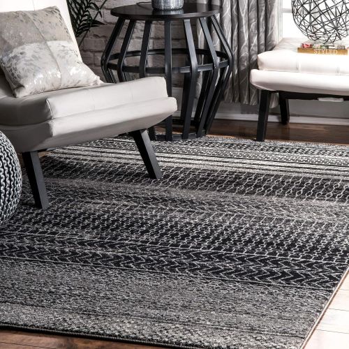  NuLOOM nuLOOM RZBD65A Nova Stripes Rug, 8 x 10, Dark Grey