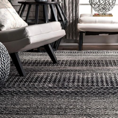  NuLOOM nuLOOM RZBD65A Nova Stripes Rug, 8 x 10, Dark Grey