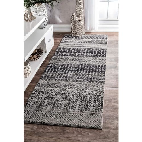  NuLOOM nuLOOM RZBD65A Nova Stripes Rug, 8 x 10, Dark Grey