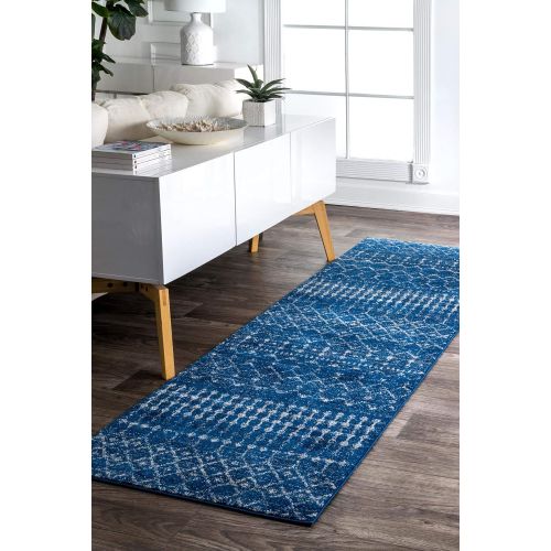  NuLOOM nuLOOM RZBD16F Moroccan Blythe Area Rug, 9 x 12, Blue