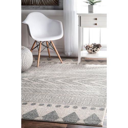  NuLOOM nuLOOM RZBD71A Shaina Tribal Rug, 5 x 7 5, Grey