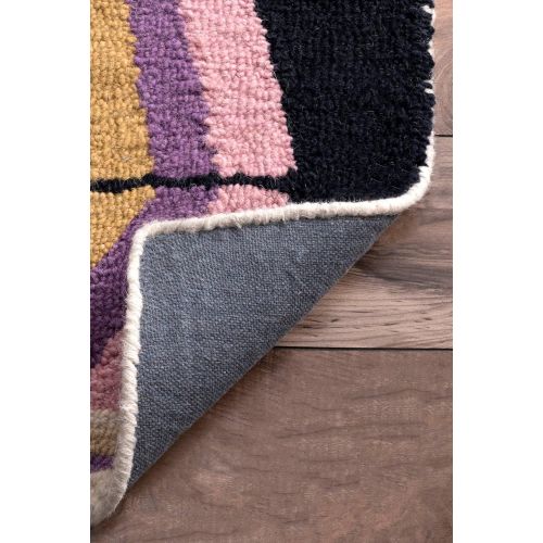  NuLOOM nuLOOM Bohemian Geometric Tribal Hand Made Woolen Runner Area Rugs, 2 6 x 8, Multicolor