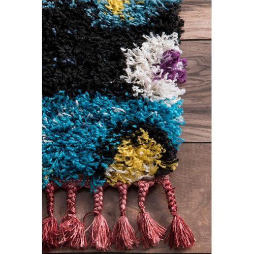  NuLOOM nuLOOM 200OZXL08A-508 Alane Moroccan Tassel Shaggy Area Rug, 5 3 x 7 6