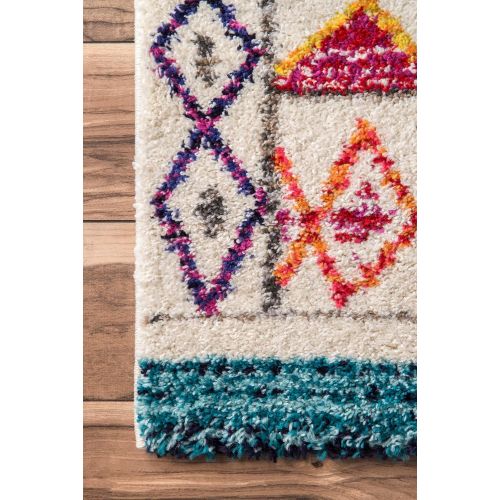  NuLOOM nuLOOM ECCS04B Tribal Nizhoni Shag Area Rug, 5 x 8, Dark Grey