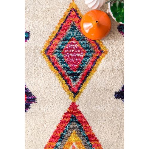  NuLOOM nuLOOM ECCS04B Tribal Nizhoni Shag Area Rug, 5 x 8, Dark Grey