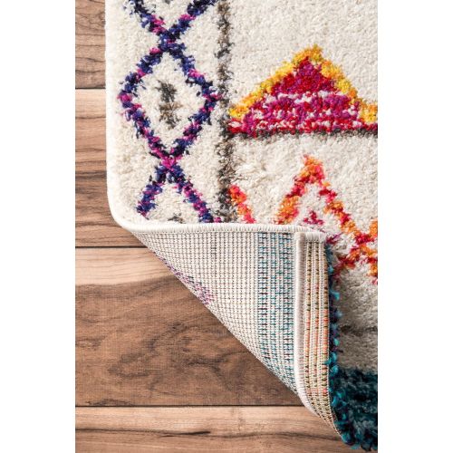  NuLOOM nuLOOM ECCS04B Tribal Nizhoni Shag Area Rug, 5 x 8, Dark Grey