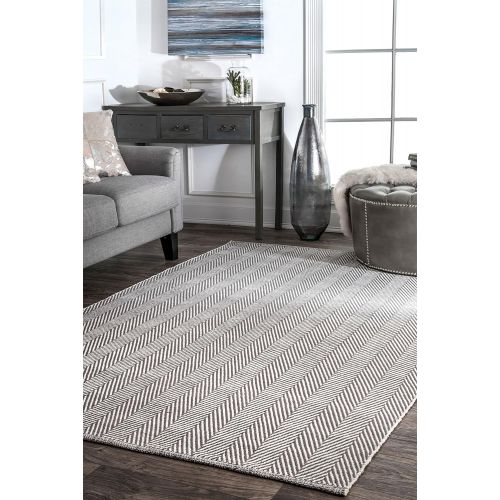  NuLOOM nuLOOM KHTR03A Dasilva Gabbeh Fringe Area Rug, 8 x 10, Olive