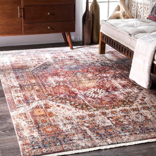  NuLOOM nuLOOM KHTR03A Dasilva Gabbeh Fringe Area Rug, 8 x 10, Olive