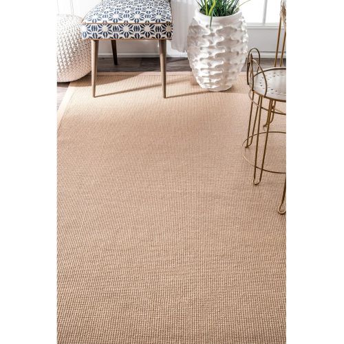  NuLOOM nuLOOM Brown Machine Woven Laurel Jute Area Rug, 8 x 10