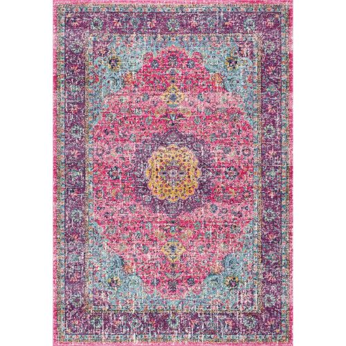  NuLOOM nuLOOM Vintage Persian Verona Area Rug, 6 7 x 9, Pink