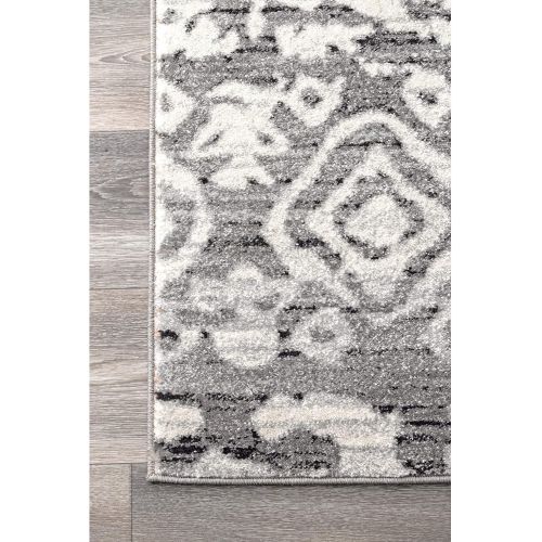  NuLOOM nuLOOM RZBD78A Spotted Lattice Area Rug, 8 x 10, Dark Grey