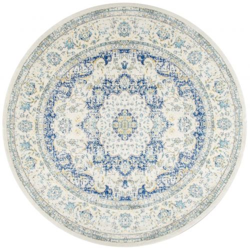  NuLOOM nuLOOM Vintage Persian Verona Round Rug, 8 Round, Blue