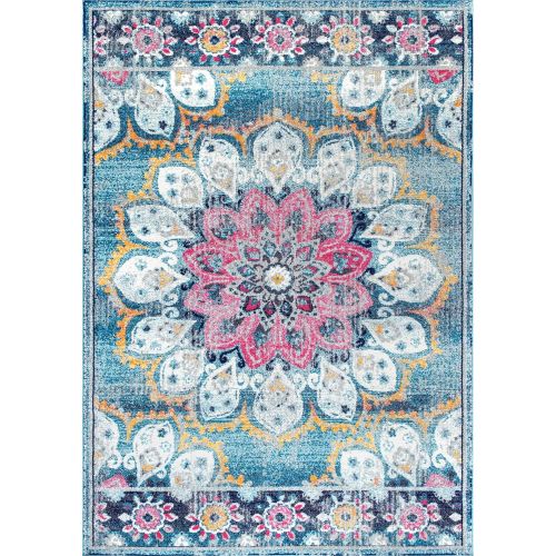  NuLOOM nuLOOM RZBD59C Vintage Floral Kiyoko Rug, 5 x 7 5, Blue