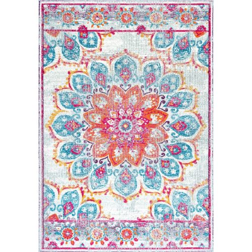  NuLOOM nuLOOM RZBD59C Vintage Floral Kiyoko Rug, 5 x 7 5, Blue