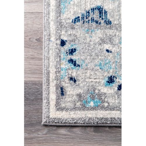  NuLOOM nuLOOM RZBD59C Vintage Floral Kiyoko Rug, 5 x 7 5, Blue